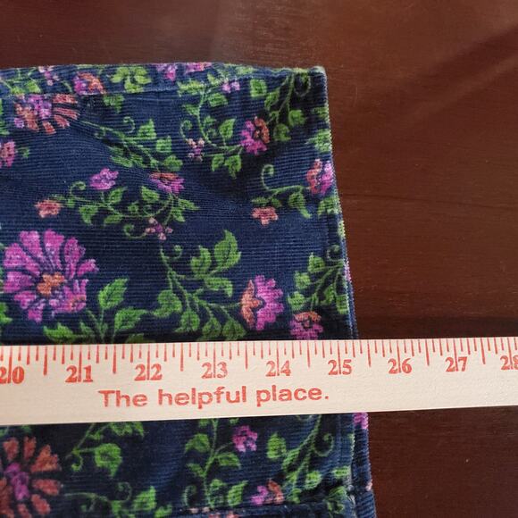 Vtg Basic Editions 90s Y2K Fine Wale Corduroy Floral Pearl Snap Shirt Jacket 1X - Picture 11 of 11